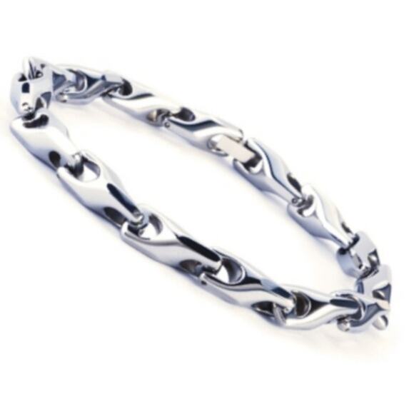 Amazon.com: Men PRICE DROP Silver Toned‎ tungsten bracelet 8 1/2